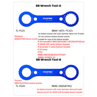 Cargar imagen en el visor de la galería, Llave Eje Pedalier (44mm - 16 Muescas) Y (46mm - 24 Muescas)
