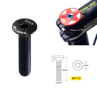 Cargar imagen en el visor de la galería, Tornillo 100% Titanio Tapa Potencia Bicicleta Mtb Ruta M6*30
