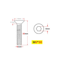 Cargar imagen en el visor de la galería, Tornillo 100% Titanio Tapa Potencia Bicicleta Mtb Ruta M6*30
