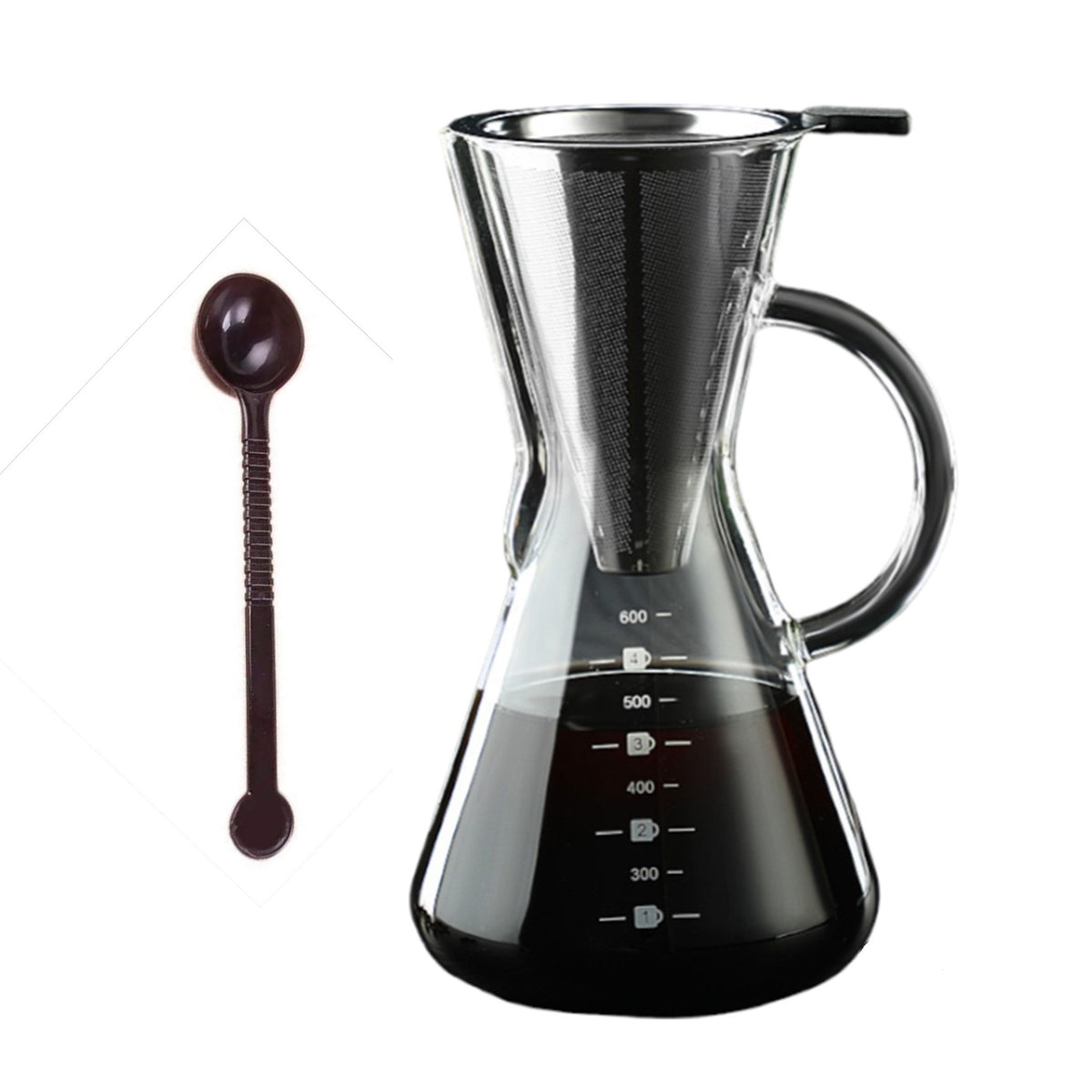 Cafetera Chemex Cónica Filtrado 600 ml + Filtro Acero Inoxidable