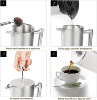 Cargar imagen en el visor de la galería, Prensa Francesa Café en Acero Inoxidable
