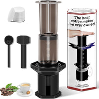 Cargar imagen en el visor de la galería, Kit Cafetero. Método Tipo Aeropress + Jarra Cuello Cisne + Molino Manual + 350 Filtros
