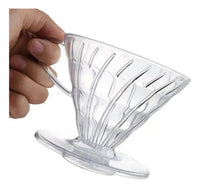 Cargar imagen en el visor de la galería, Embudo Acrílico para café V60 2 Tazas Método Goteo + cuchara + 40 Filtros
