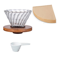 Cargar imagen en el visor de la galería, Kit Cafetero. Molino Ajustable + V60 + Jarra Cuello Cisne Acero
