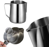 Cargar imagen en el visor de la galería, Jarra Barismo Café Latte Espumadora Acero + pluma arte
