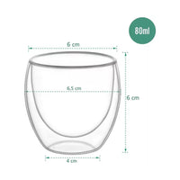 Cargar imagen en el visor de la galería, Pocillo para Café De Doble Pared Vidrio Borosilicato
