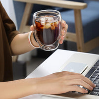 Cargar imagen en el visor de la galería, Pocillo para Café De Doble Pared Vidrio Borosilicato
