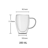 Cargar imagen en el visor de la galería, Taza Café con Asa y Doble Pared Vidrio Borosilicato
