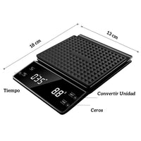 Cargar imagen en el visor de la galería, Balanza Pesa Digital Cocina Temporizador Medición 0,1 g-3 kg
