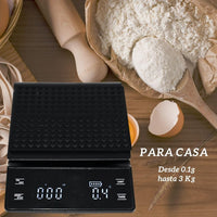 Cargar imagen en el visor de la galería, Balanza Pesa Digital Cocina Temporizador Medición 0,1 g-3 kg
