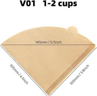 Cargar imagen en el visor de la galería, Filtro Cafetera V60 Dripper N01 X 100 Unidades Color Natural
