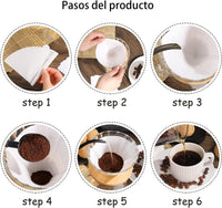 Cargar imagen en el visor de la galería, Filtro Cafetera V60 Dripper N02 X 100 Unidades Color Blanco
