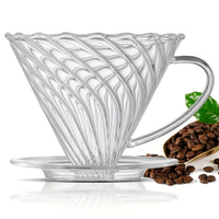 Cargar imagen en el visor de la galería, V60 Vidrio Borosilicato con oreja para 1 a 4 tazas de café
