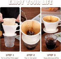 Cargar imagen en el visor de la galería, Café Método V60 Cerámico 2 a 4 Tazas Goteo Rectangular
