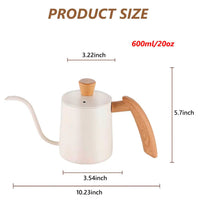 Cargar imagen en el visor de la galería, Jarra Tetera Cuello Cisne Ganso con Tapa Acero Inoxidable
