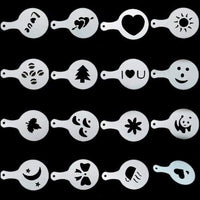 Cargar imagen en el visor de la galería, Plantillas Decorativas Para Capuchinos 16 Motivos Divertidos
