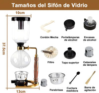 Cargar imagen en el visor de la galería, Sifón Japonés Preparación de café Método Vacío con mechero
