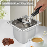 Cargar imagen en el visor de la galería, Azafate Caja De Golpe Residuos Café - Acero Inoxidable Fino
