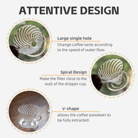 Cargar imagen en el visor de la galería, V60 Vidrio Borosilicato con oreja para 1 a 4 tazas de café
