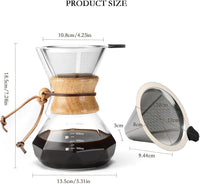 Cargar imagen en el visor de la galería, Kit Cafetero. Método Tipo Chemex 600 ml + Filtro de Acero + Café De Origen 250 Gr
