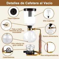 Cargar imagen en el visor de la galería, Sifón Japonés Preparación de café Método Vacío con mechero
