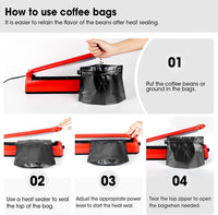 Cargar imagen en el visor de la galería, Bolsa para almacenar café Forma Diamante x 50 Unidades Negro
