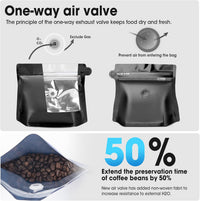 Cargar imagen en el visor de la galería, Bolsa para almacenar café Forma Diamante x 50 Unidades Negro
