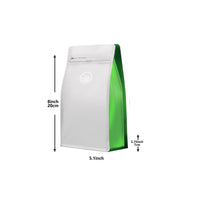 Cargar imagen en el visor de la galería, Bolsa para guardar café Frutos Secos x 50 Unidades Blanco-Verde
