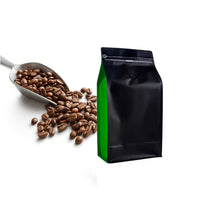 Cargar imagen en el visor de la galería, Bolsa para para café Tostado con Zipper y válvula x 50 Unidades Negro-Verde
