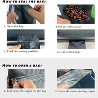 Cargar imagen en el visor de la galería, Bolsa para para café Tostado con Zipper y válvula x 50 Unidades Negro-Verde
