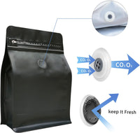 Cargar imagen en el visor de la galería, Bolsas Café Con Válvula Cierre Zipper x 50 Unidades Negro
