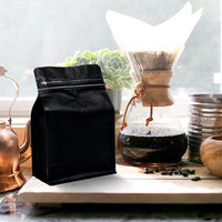 Cargar imagen en el visor de la galería, Bolsas Café Con Válvula Cierre Zipper x 50 Unidades Negro
