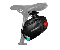 Cargar imagen en el visor de la galería, Bolso Pequeño Para Sillín Bicicleta Impermeable con Luz Trasera de pilas
