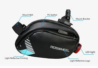 Cargar imagen en el visor de la galería, Bolso Pequeño Para Sillín Bicicleta Impermeable con Luz Trasera de pilas
