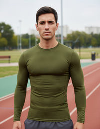 Cargar imagen en el visor de la galería, Buzo compresion verde militar
