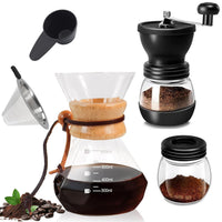Cargar imagen en el visor de la galería, Kit Cafetero Molino Ajustable Cafetera Chemex 600 ml y Filtro de Acero
