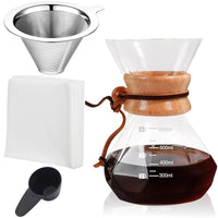 Cargar imagen en el visor de la galería, Kit Cafetero. Método Filtrado Tipo Chemex 600 Ml+ Filtro Acero + 50 Filtros
