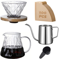 Cargar imagen en el visor de la galería, Kit Cafetero. Método V60 + Server + Jarra Cuello Cisne + 100 Filtros
