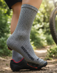 Cargar imagen en el visor de la galería, Medias Ciclismo Nylon 100% Gris Jaspe
