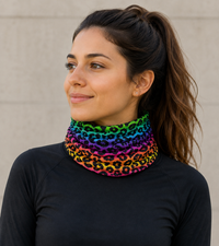 Cargar imagen en el visor de la galería, Cuello PAñoleta bufanda balaclava Microfibra huellas colores
