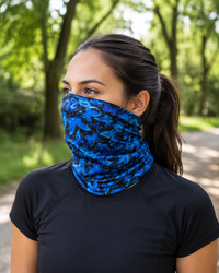 Cargar imagen en el visor de la galería, Cuello PAñoleta bufanda balaclava Microfibra mariposas 

