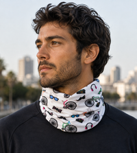 Cargar imagen en el visor de la galería, Cuello Pañoleta bufanda balaclava Microfibra bicicleta gafas camara
