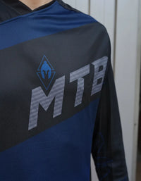 Cargar imagen en el visor de la galería, Jersey MTB Dryfit Negro/azul
