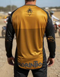 Cargar imagen en el visor de la galería, Jersey MTB Dryfit Negro/mostaza
