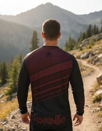 Cargar imagen en el visor de la galería, Jersey MTB Dryfit Negro/vinotinto
