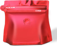 Cargar imagen en el visor de la galería, Empaque para café Forma Diamante Válvula y Cierre Zipper x 50 Unidades Rojo
