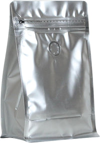 Cargar imagen en el visor de la galería, Empaque para café Frutos Secos con cremallera y válvula x 50 Unidades Plateado
