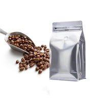 Cargar imagen en el visor de la galería, Empaque para café Frutos Secos con cremallera y válvula x 50 Unidades Plateado
