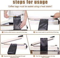 Cargar imagen en el visor de la galería, Empaque para café con Zipper y válvula x 50 Unidades Negro-Dorado
