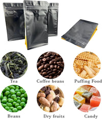 Cargar imagen en el visor de la galería, Empaque para café con Zipper y válvula x 50 Unidades Negro-Dorado
